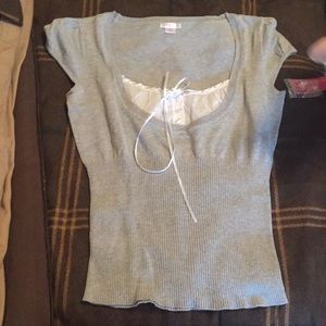 Cute short sleeve peasant top